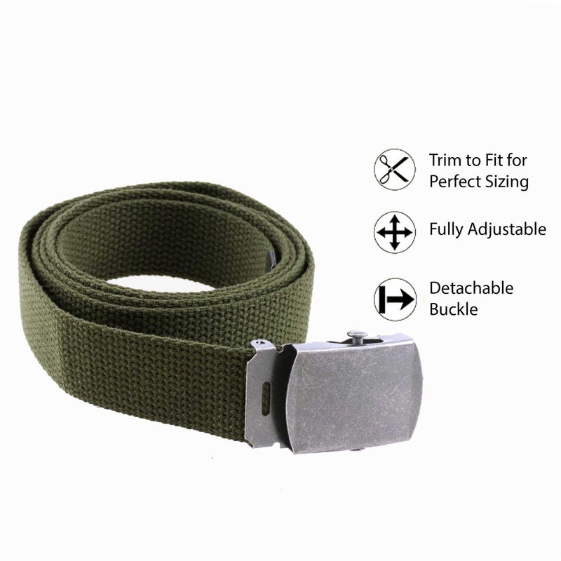 Thomas Bates Cargo Cotton Military Web Belt (Olive) - Image 3
